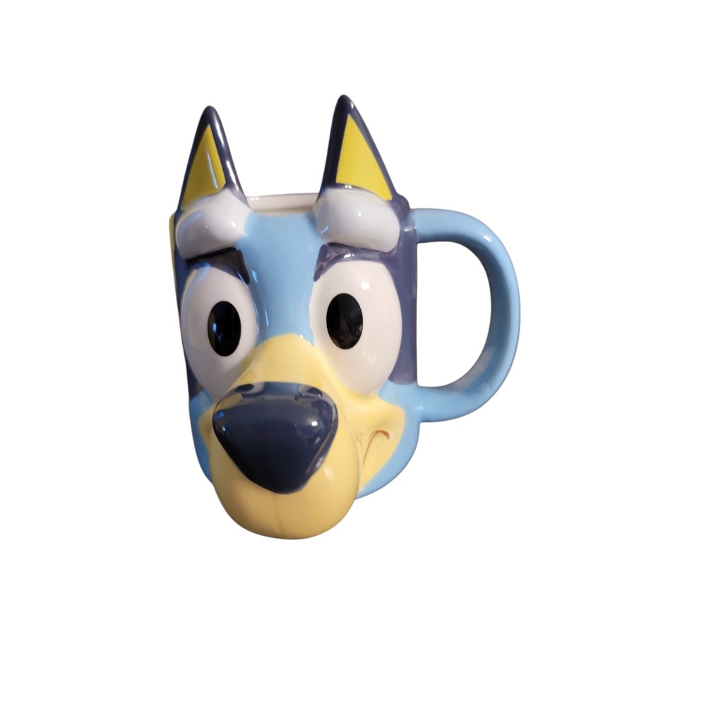 Zak Designs Bluey 3D Sculpted Ceramic Mug Unisex‎ 15oz Blue Excellent Heeler Dog